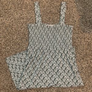 Loft Green Mini Ruffle Dress